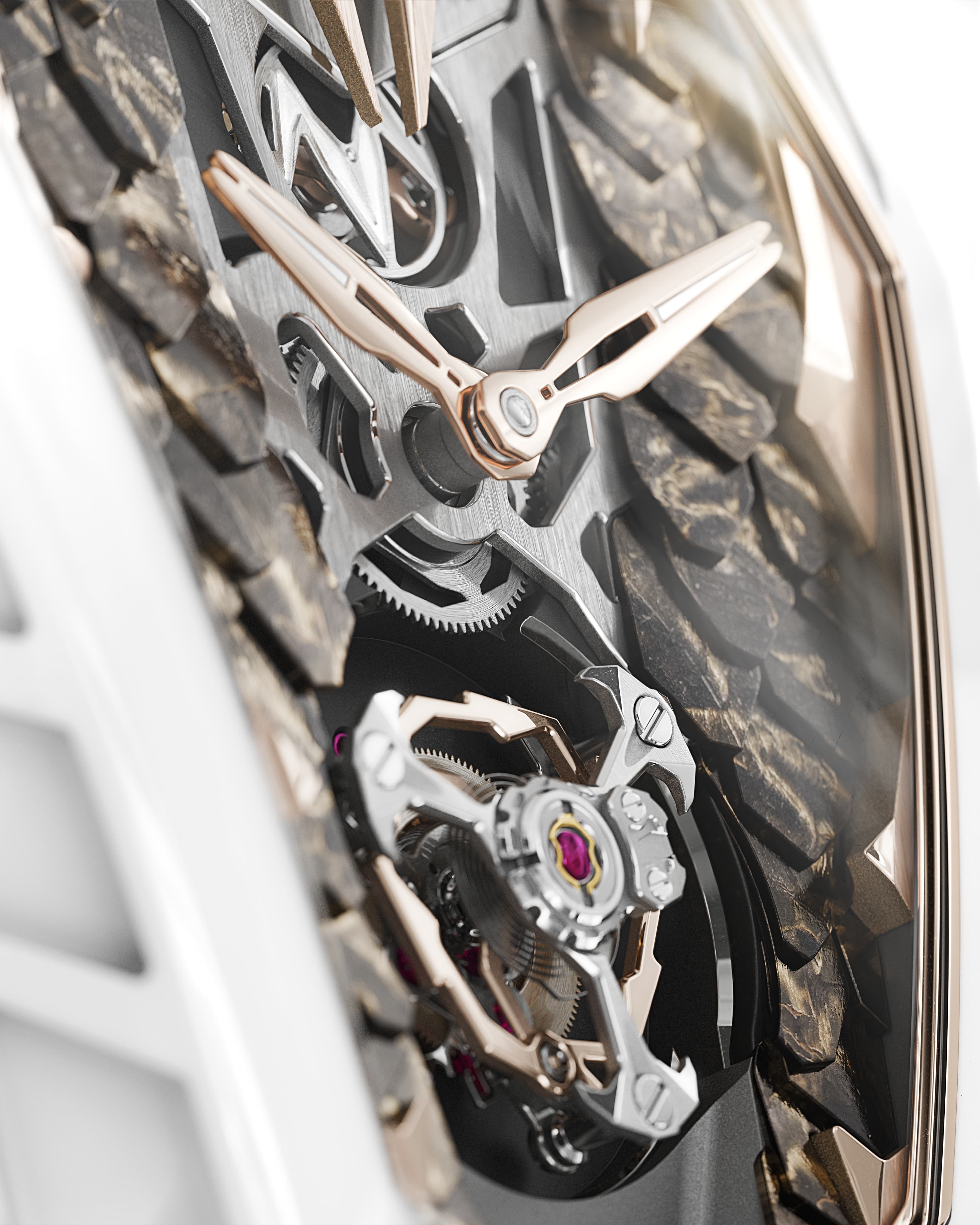 EMERA Cyborg CY 06-1 close-up — flying tourbillon detail